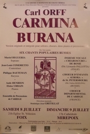 Affiche Concert Carmina Burana